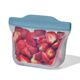 Silicone Reusable Bag Stand-Up Snack (12 oz) - Blue