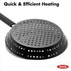 OXO Obsidian Outdoor Carbon Steel 12-Inch Perforated Frypan