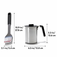 Grilling Basting Pot and Brush Set