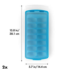 No-Spill Ice Cube Tray - 2 Pack