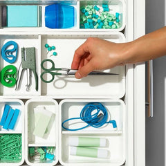 3-Piece Slim Adjustable Drawer Bin Set
