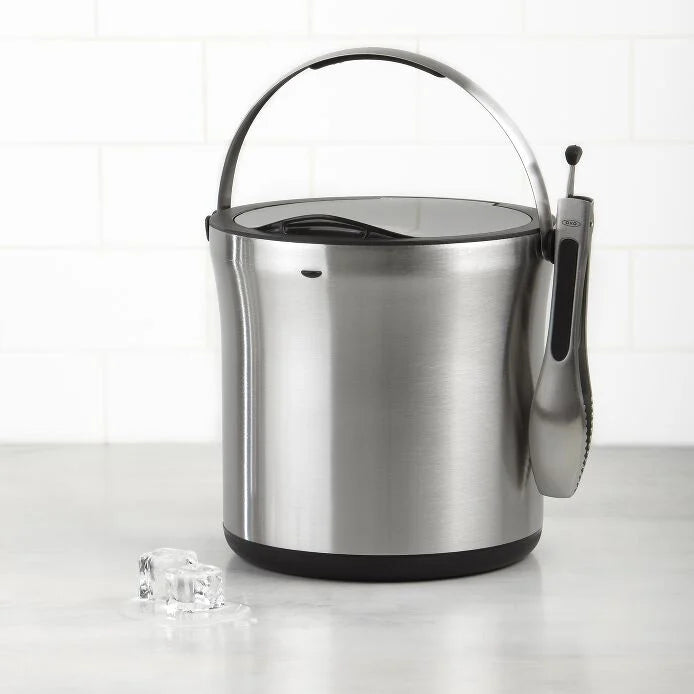 SteeL Ice Bucket & Tong Set