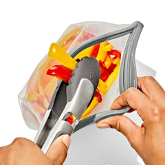 Silicone Reusable Bag  Stand-Up Quart (32 oz) - Light Grey