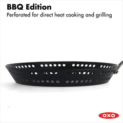 OXO Obsidian Outdoor Carbon Steel 12-Inch Perforated Frypan