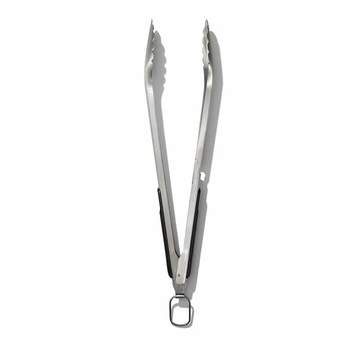 Grilling Tongs with Built-In Bottle Opener