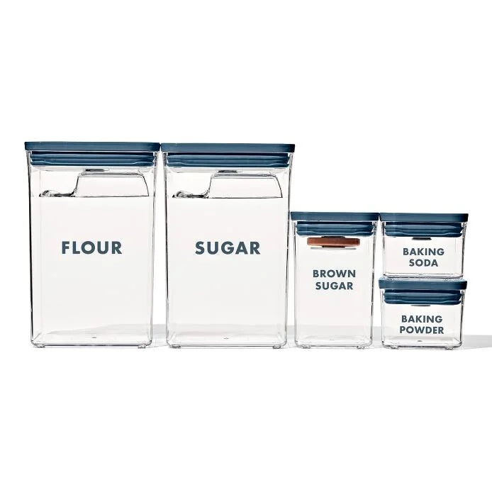 8-Piece Prelabeled Baking POP Container Set