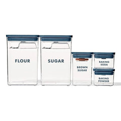 8-Piece Prelabeled Baking POP Container Set – Storm Blue