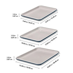 Non-Stick Pro Ceramic Coated Metal Bakeware 3Pc Set - Storm Blue