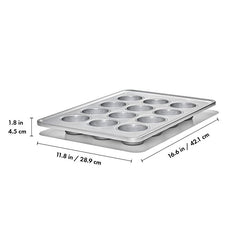 Non-Stick Pro Clear Coated 12 Cup Muffin Pan