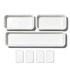 3-Piece Slim Adjustable Drawer Bin Set